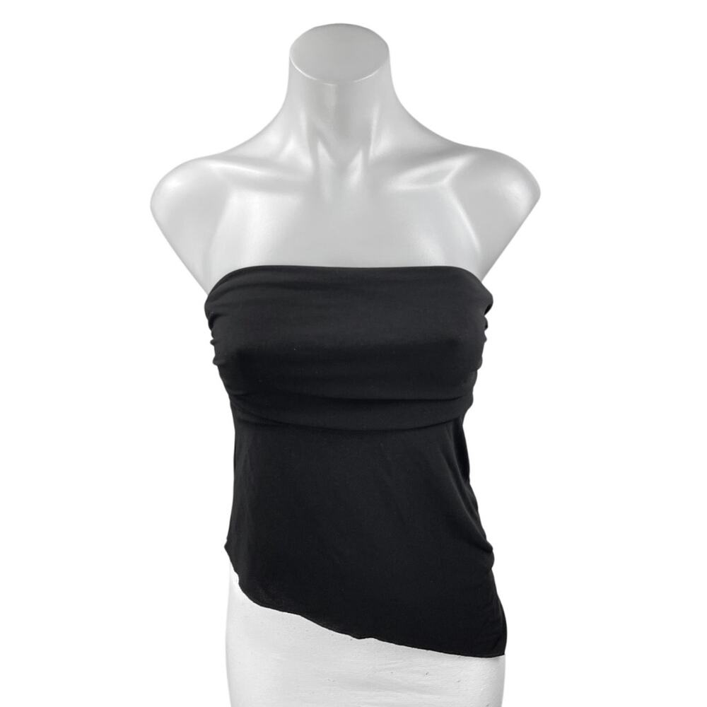 Urban Outfitters Black Sleeveless Strapless Asymmetric Bandeau Tube Tank Top XS